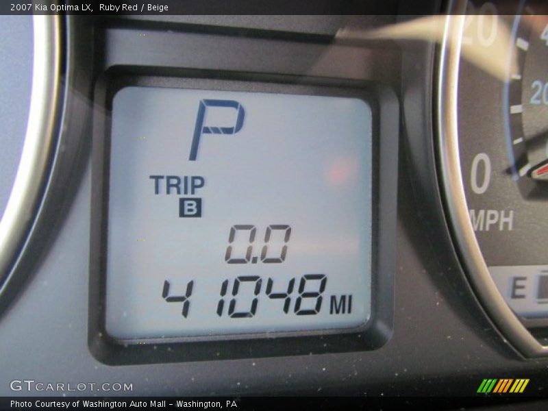 Ruby Red / Beige 2007 Kia Optima LX