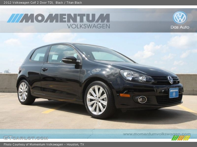 Black / Titan Black 2012 Volkswagen Golf 2 Door TDI