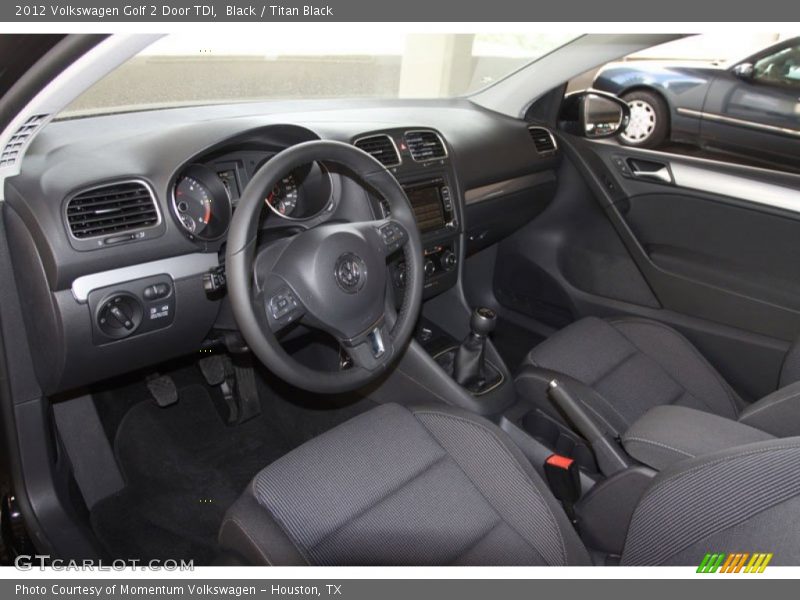  2012 Golf 2 Door TDI Titan Black Interior