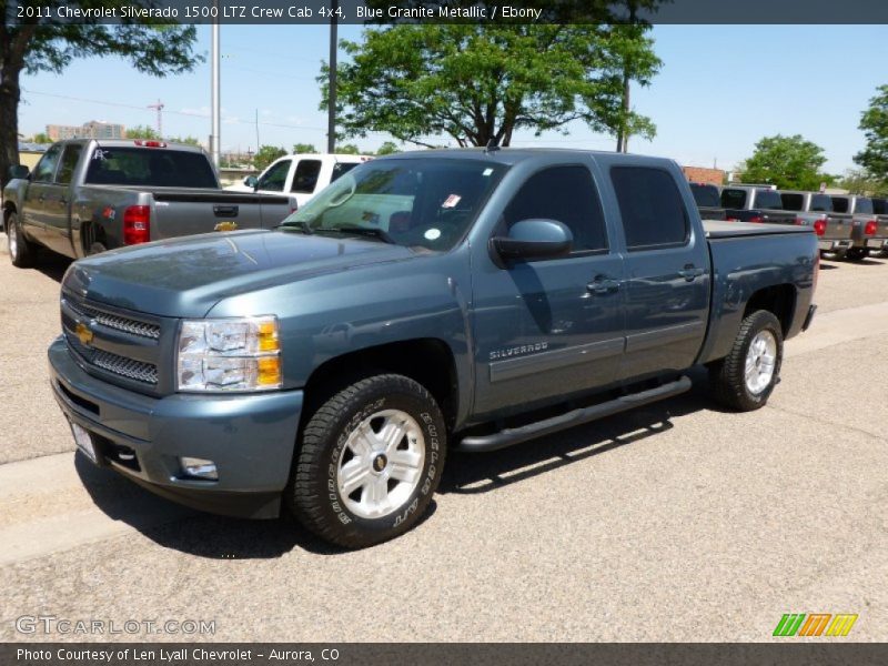 Blue Granite Metallic / Ebony 2011 Chevrolet Silverado 1500 LTZ Crew Cab 4x4