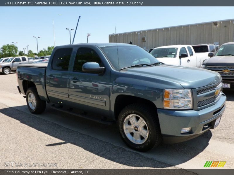 Blue Granite Metallic / Ebony 2011 Chevrolet Silverado 1500 LTZ Crew Cab 4x4