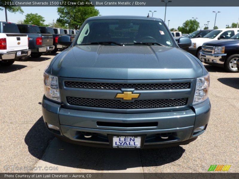 Blue Granite Metallic / Ebony 2011 Chevrolet Silverado 1500 LTZ Crew Cab 4x4