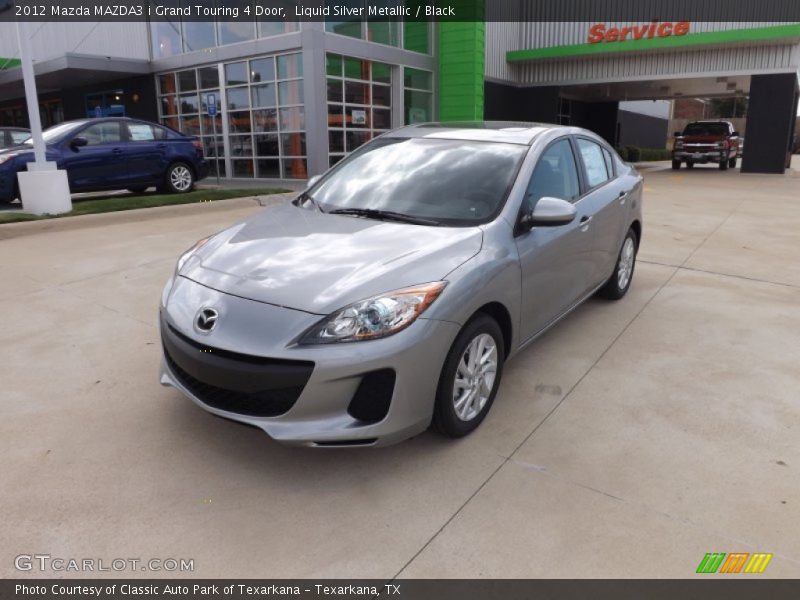 Liquid Silver Metallic / Black 2012 Mazda MAZDA3 i Grand Touring 4 Door