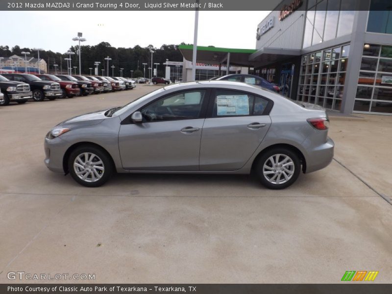 Liquid Silver Metallic / Black 2012 Mazda MAZDA3 i Grand Touring 4 Door