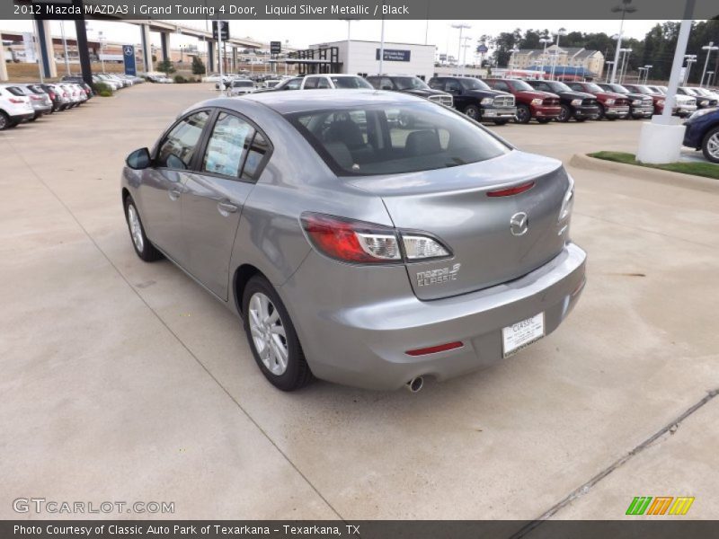 Liquid Silver Metallic / Black 2012 Mazda MAZDA3 i Grand Touring 4 Door