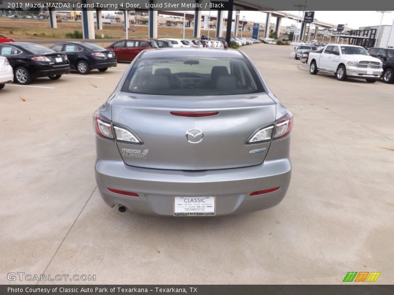 Liquid Silver Metallic / Black 2012 Mazda MAZDA3 i Grand Touring 4 Door