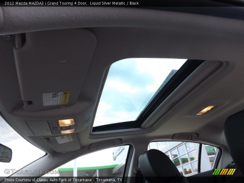 Liquid Silver Metallic / Black 2012 Mazda MAZDA3 i Grand Touring 4 Door