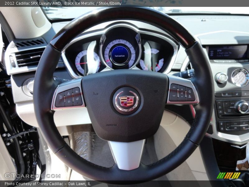 Black Ice Metallic / Shale/Ebony 2012 Cadillac SRX Luxury AWD