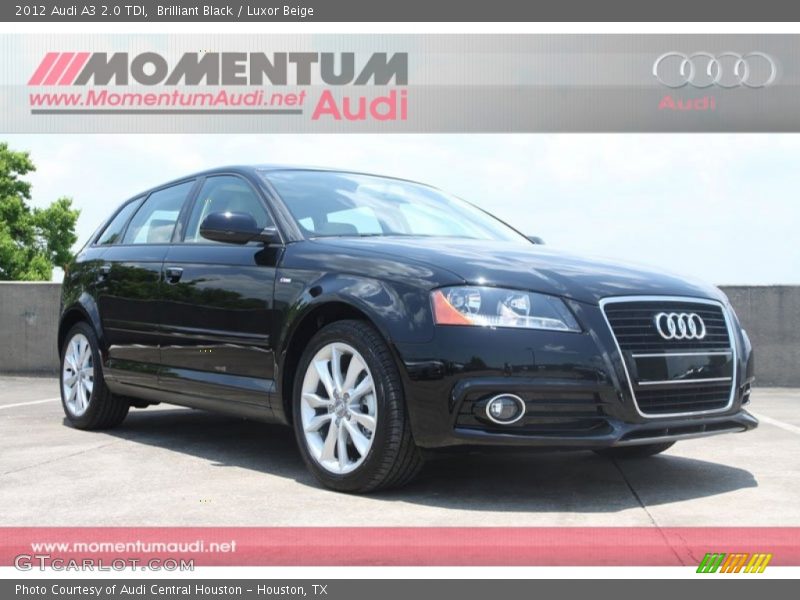 Brilliant Black / Luxor Beige 2012 Audi A3 2.0 TDI