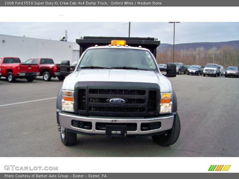 Oxford White / Medium Stone 2008 Ford F550 Super Duty XL Crew Cab 4x4 Dump Truck