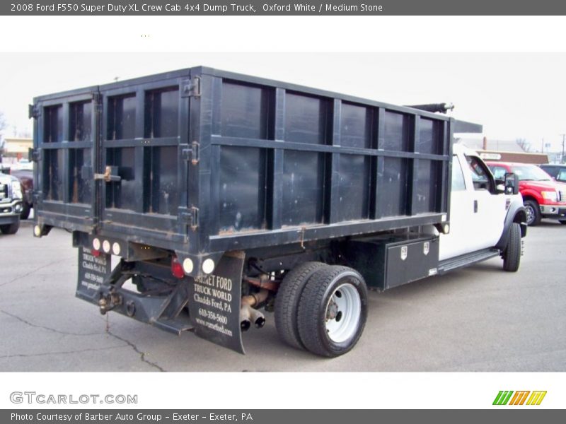 Oxford White / Medium Stone 2008 Ford F550 Super Duty XL Crew Cab 4x4 Dump Truck