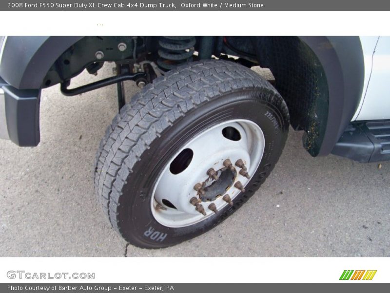 Oxford White / Medium Stone 2008 Ford F550 Super Duty XL Crew Cab 4x4 Dump Truck