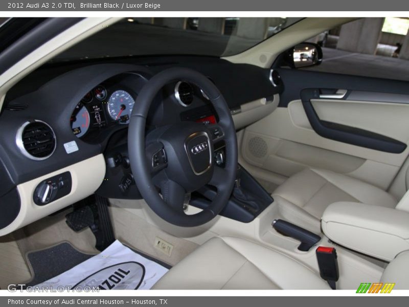 Brilliant Black / Luxor Beige 2012 Audi A3 2.0 TDI