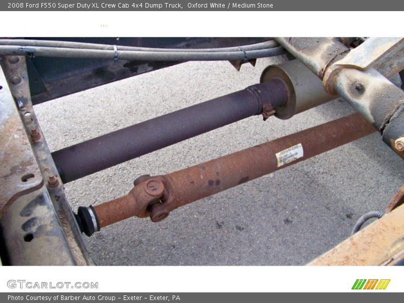 Oxford White / Medium Stone 2008 Ford F550 Super Duty XL Crew Cab 4x4 Dump Truck