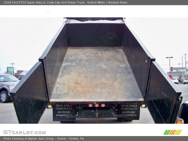 Oxford White / Medium Stone 2008 Ford F550 Super Duty XL Crew Cab 4x4 Dump Truck