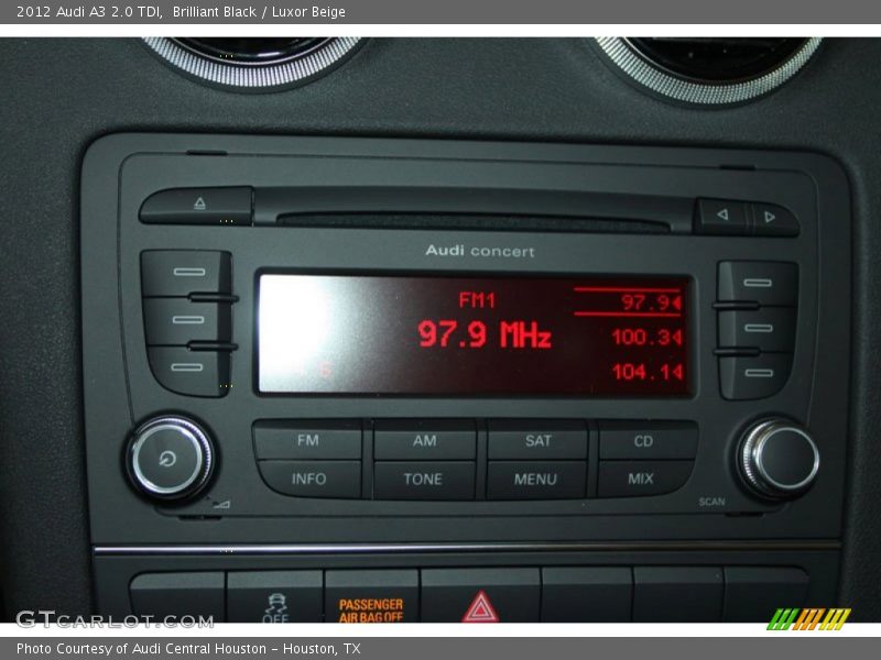 Brilliant Black / Luxor Beige 2012 Audi A3 2.0 TDI