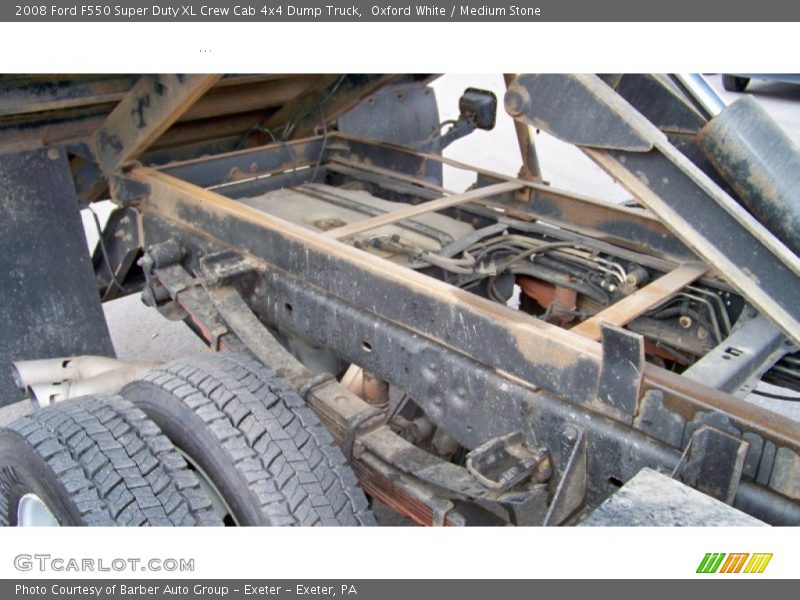 Oxford White / Medium Stone 2008 Ford F550 Super Duty XL Crew Cab 4x4 Dump Truck