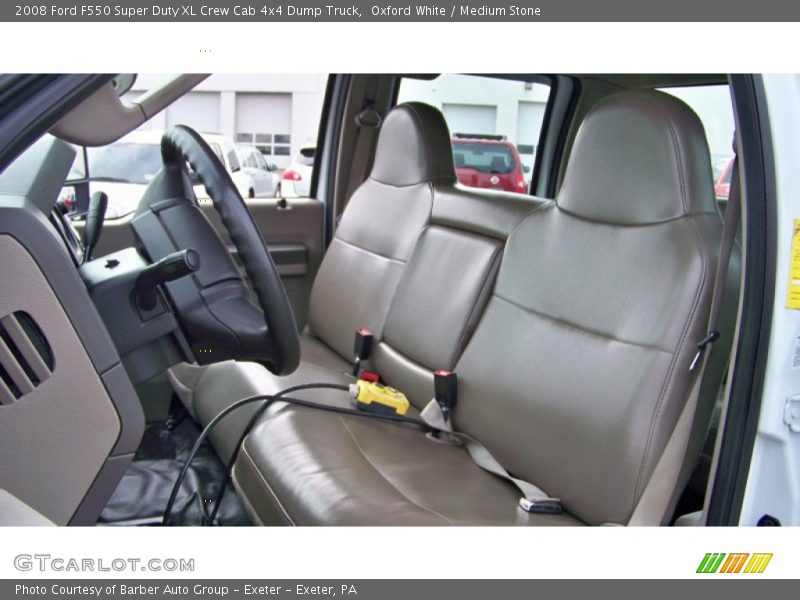 Oxford White / Medium Stone 2008 Ford F550 Super Duty XL Crew Cab 4x4 Dump Truck