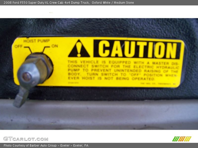 Oxford White / Medium Stone 2008 Ford F550 Super Duty XL Crew Cab 4x4 Dump Truck
