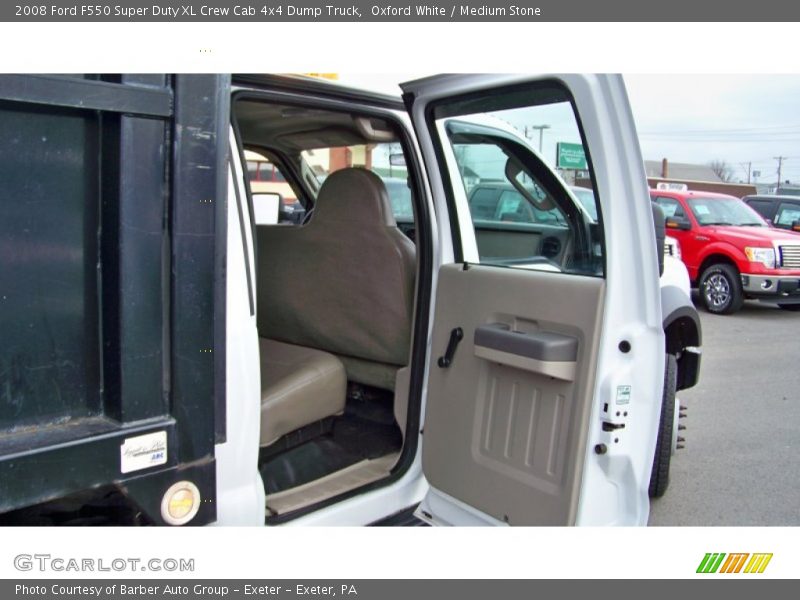 Oxford White / Medium Stone 2008 Ford F550 Super Duty XL Crew Cab 4x4 Dump Truck