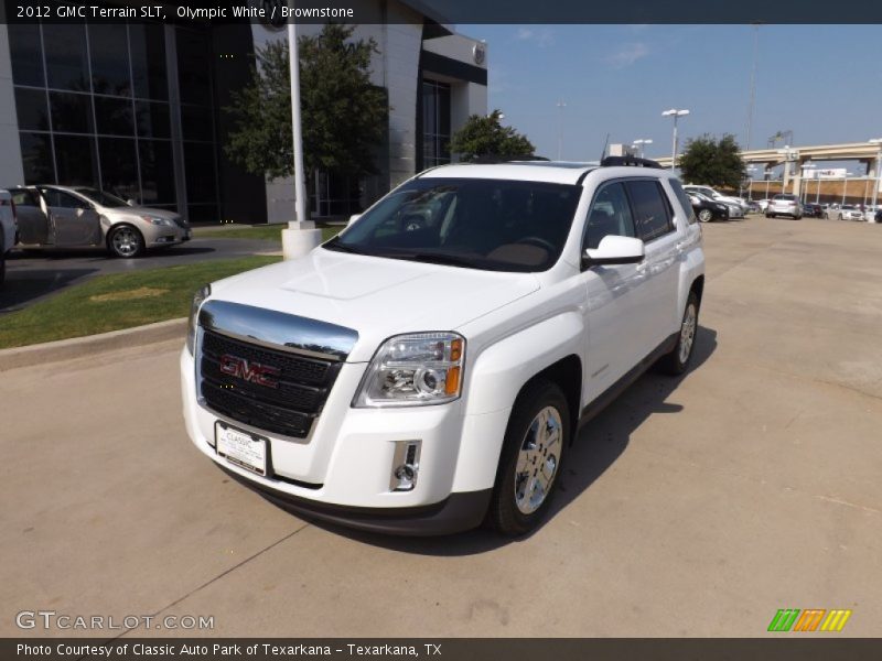 Olympic White / Brownstone 2012 GMC Terrain SLT