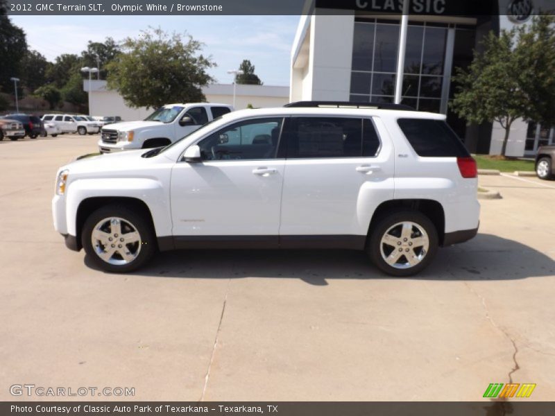 Olympic White / Brownstone 2012 GMC Terrain SLT