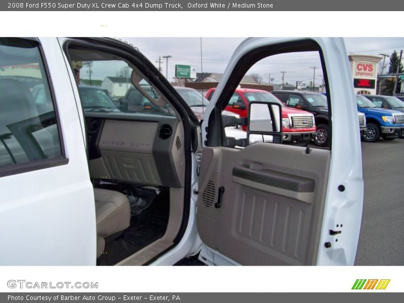 Oxford White / Medium Stone 2008 Ford F550 Super Duty XL Crew Cab 4x4 Dump Truck