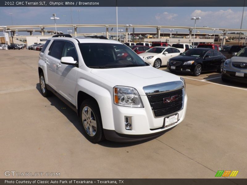 Olympic White / Brownstone 2012 GMC Terrain SLT