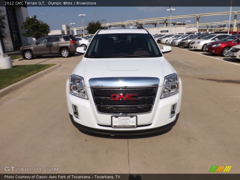 Olympic White / Brownstone 2012 GMC Terrain SLT