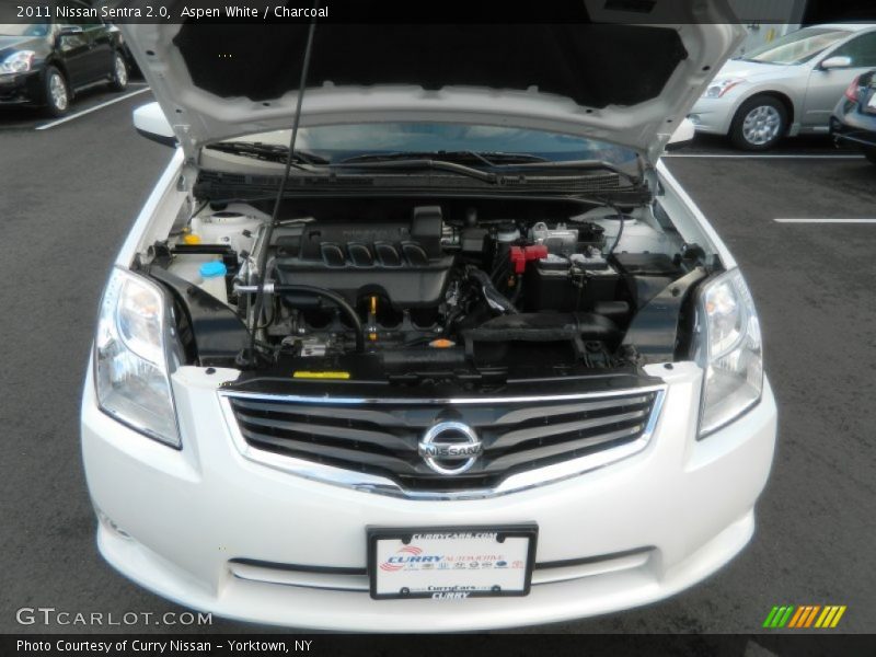 Aspen White / Charcoal 2011 Nissan Sentra 2.0
