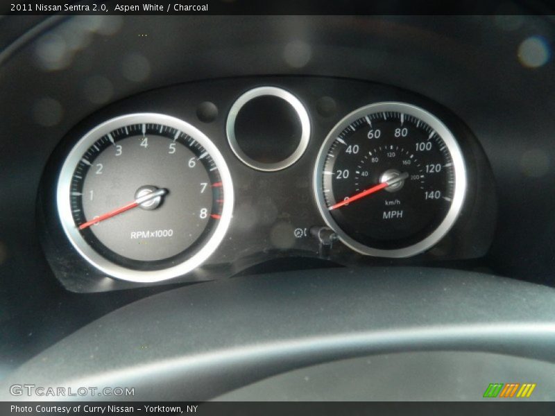 Aspen White / Charcoal 2011 Nissan Sentra 2.0