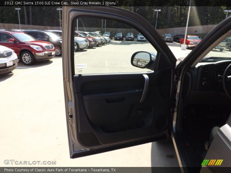 Steel Gray Metallic / Ebony 2012 GMC Sierra 1500 SLE Crew Cab