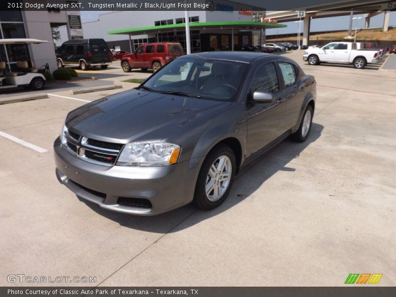 Tungsten Metallic / Black/Light Frost Beige 2012 Dodge Avenger SXT
