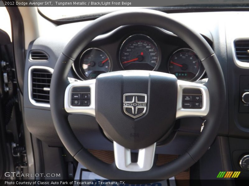 Tungsten Metallic / Black/Light Frost Beige 2012 Dodge Avenger SXT