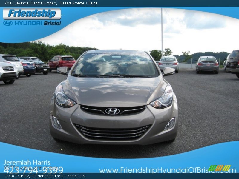 Desert Bronze / Beige 2013 Hyundai Elantra Limited