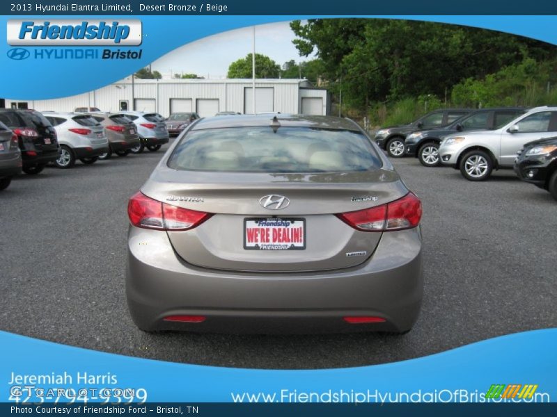 Desert Bronze / Beige 2013 Hyundai Elantra Limited
