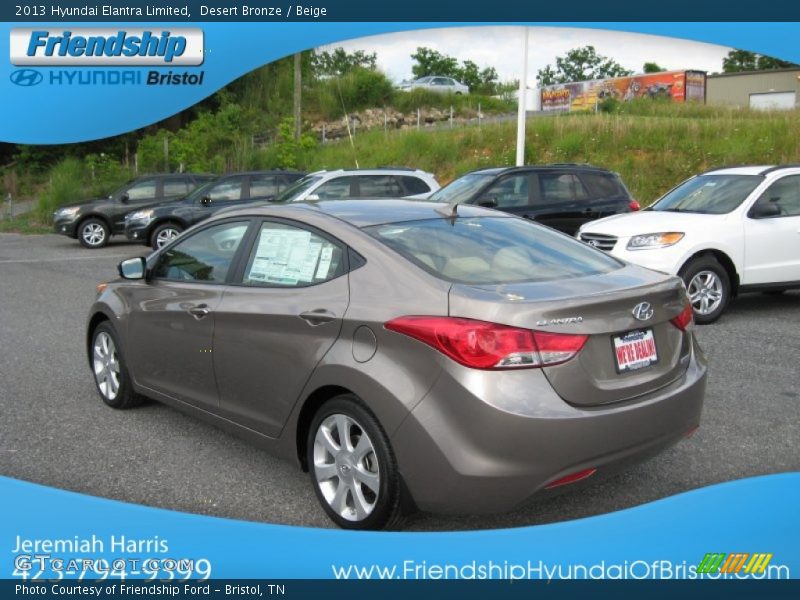 Desert Bronze / Beige 2013 Hyundai Elantra Limited