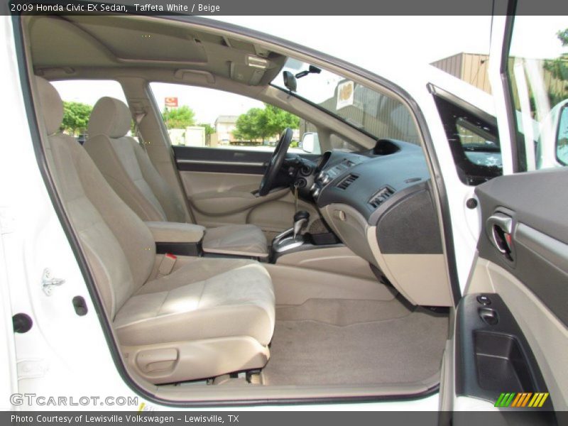 Taffeta White / Beige 2009 Honda Civic EX Sedan