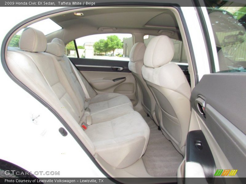 Taffeta White / Beige 2009 Honda Civic EX Sedan