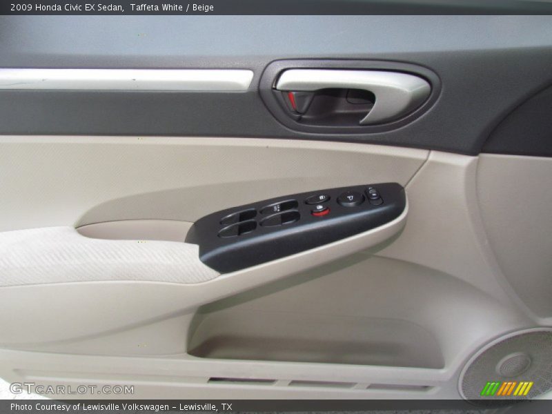 Taffeta White / Beige 2009 Honda Civic EX Sedan