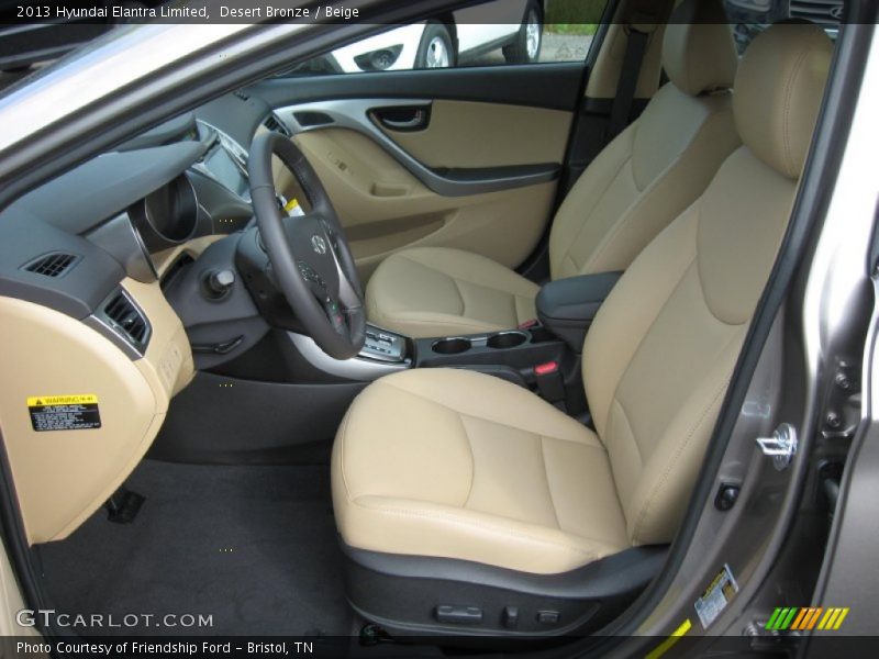 Desert Bronze / Beige 2013 Hyundai Elantra Limited