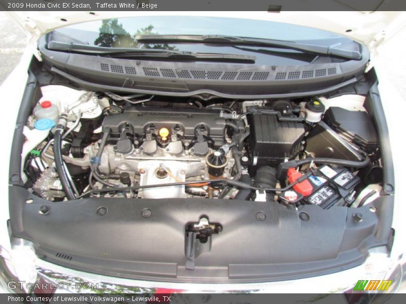 Taffeta White / Beige 2009 Honda Civic EX Sedan