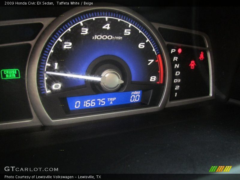 Taffeta White / Beige 2009 Honda Civic EX Sedan