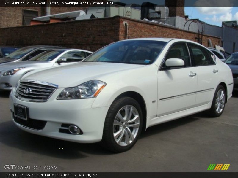 Moonlight White / Wheat Beige 2009 Infiniti M 35x AWD Sedan