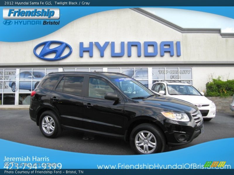 Twilight Black / Gray 2012 Hyundai Santa Fe GLS