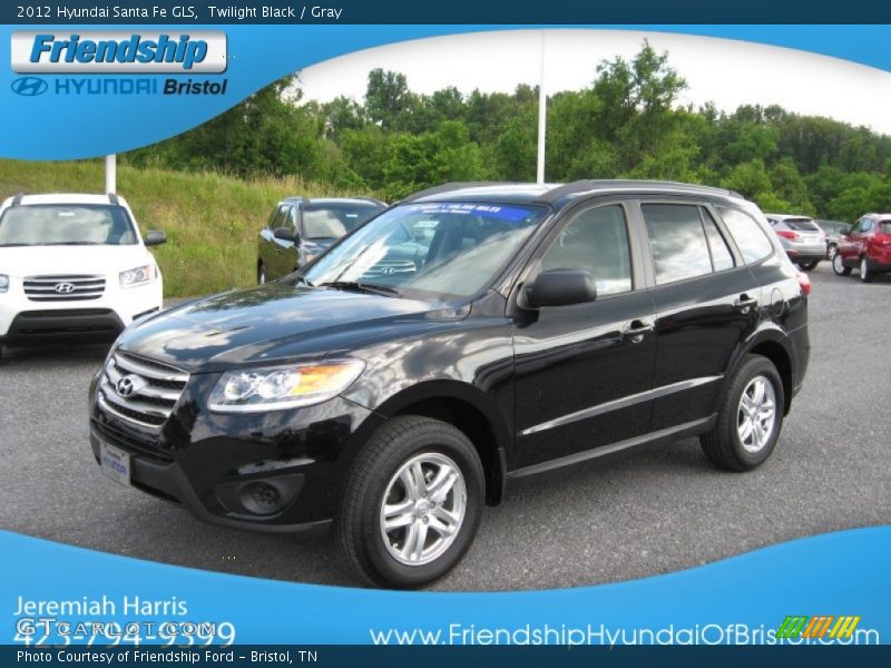 Twilight Black / Gray 2012 Hyundai Santa Fe GLS