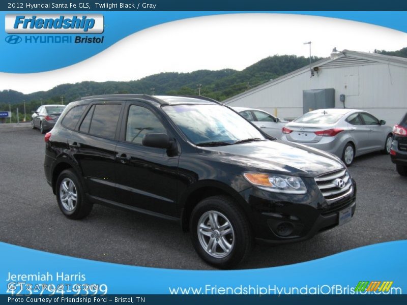 Twilight Black / Gray 2012 Hyundai Santa Fe GLS