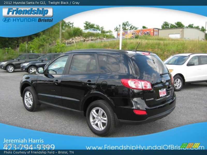 Twilight Black / Gray 2012 Hyundai Santa Fe GLS