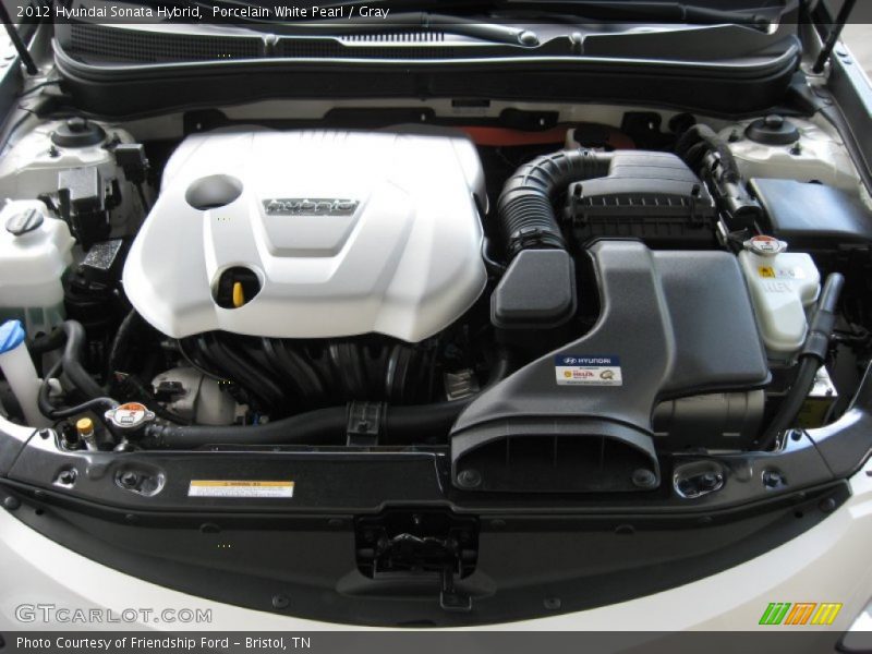 Porcelain White Pearl / Gray 2012 Hyundai Sonata Hybrid