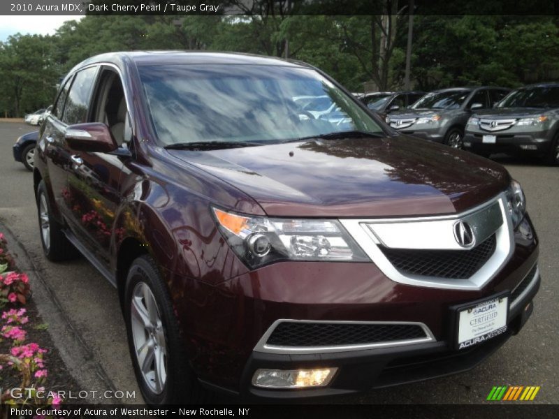 Dark Cherry Pearl / Taupe Gray 2010 Acura MDX
